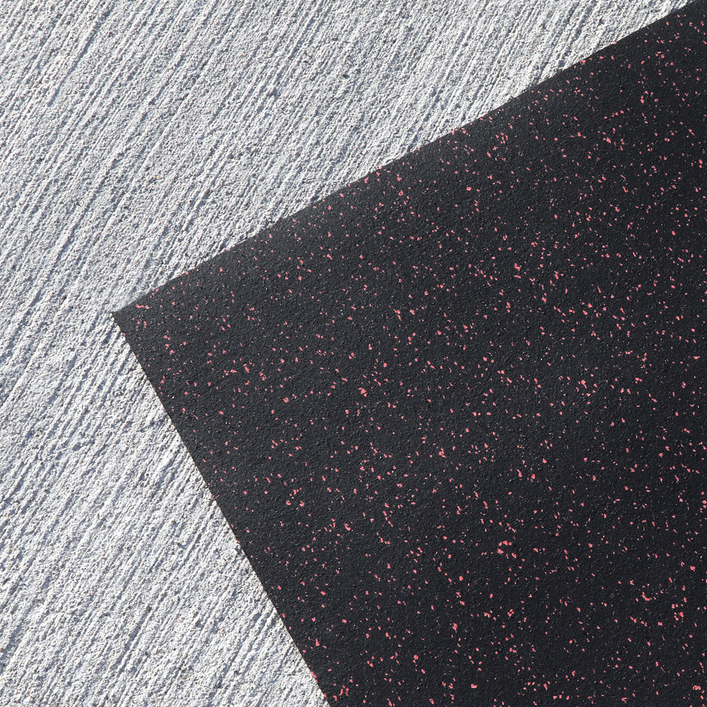 Slip-resistant rubber mat flooring for home gym setup