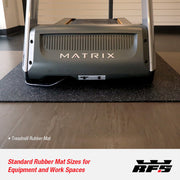 Matrix treadmill on a rubber mat