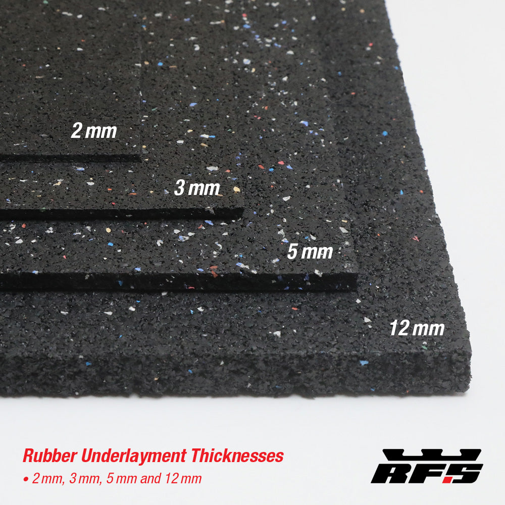 Comparison Image of Underlayment Thicknesses