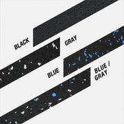 Chart showing color swatches of all the color options for the rubber gym tiles.