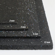 Comparison image of all Underlayment Thicknesses