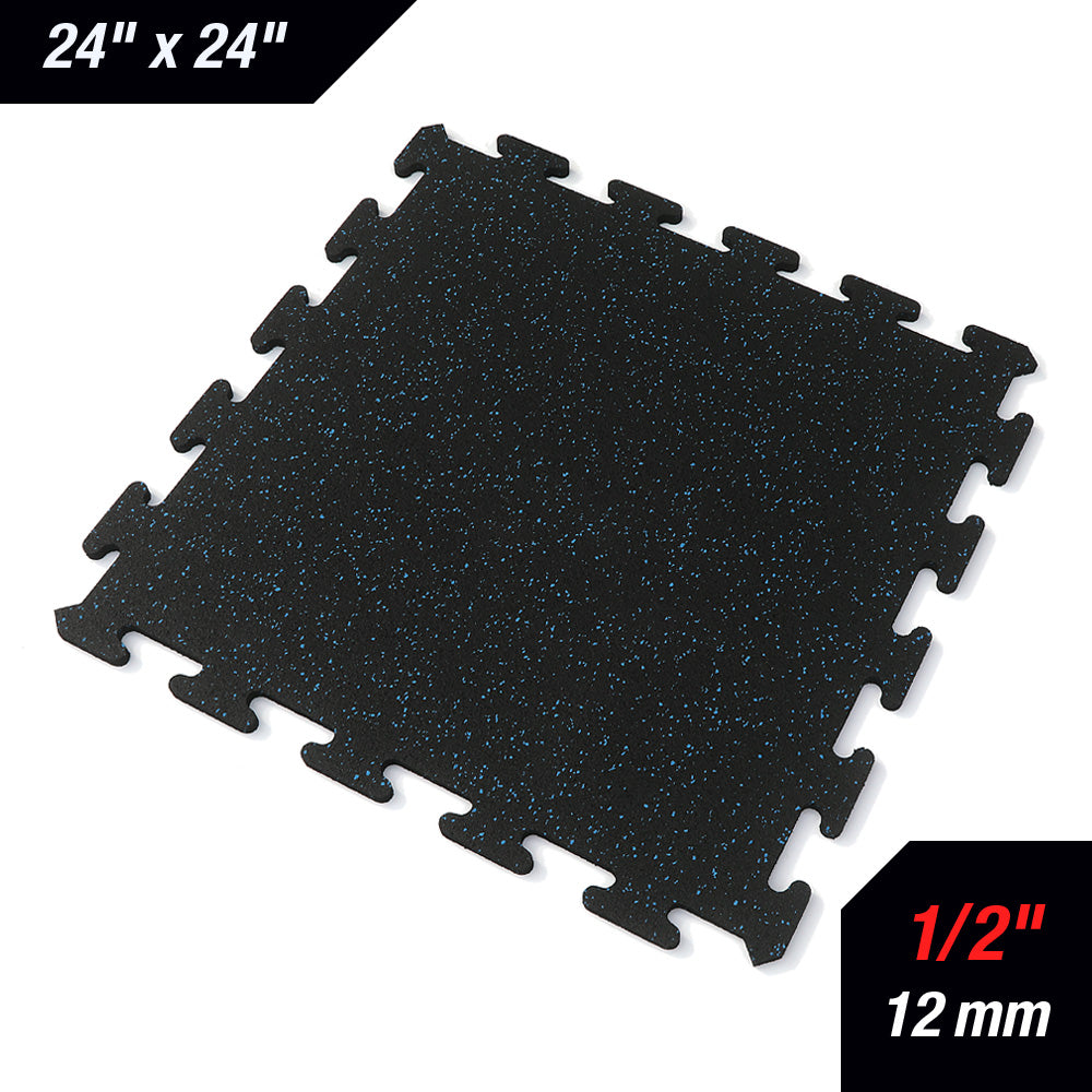 1/2" (12mm) Rubber Tiles - 24" x 24"