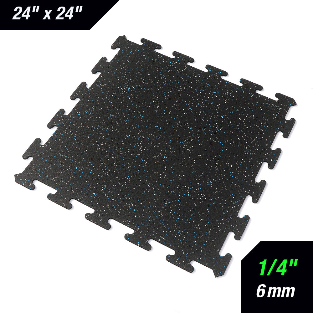 1/4" (6mm) Rubber Tiles - 24" x 24"
