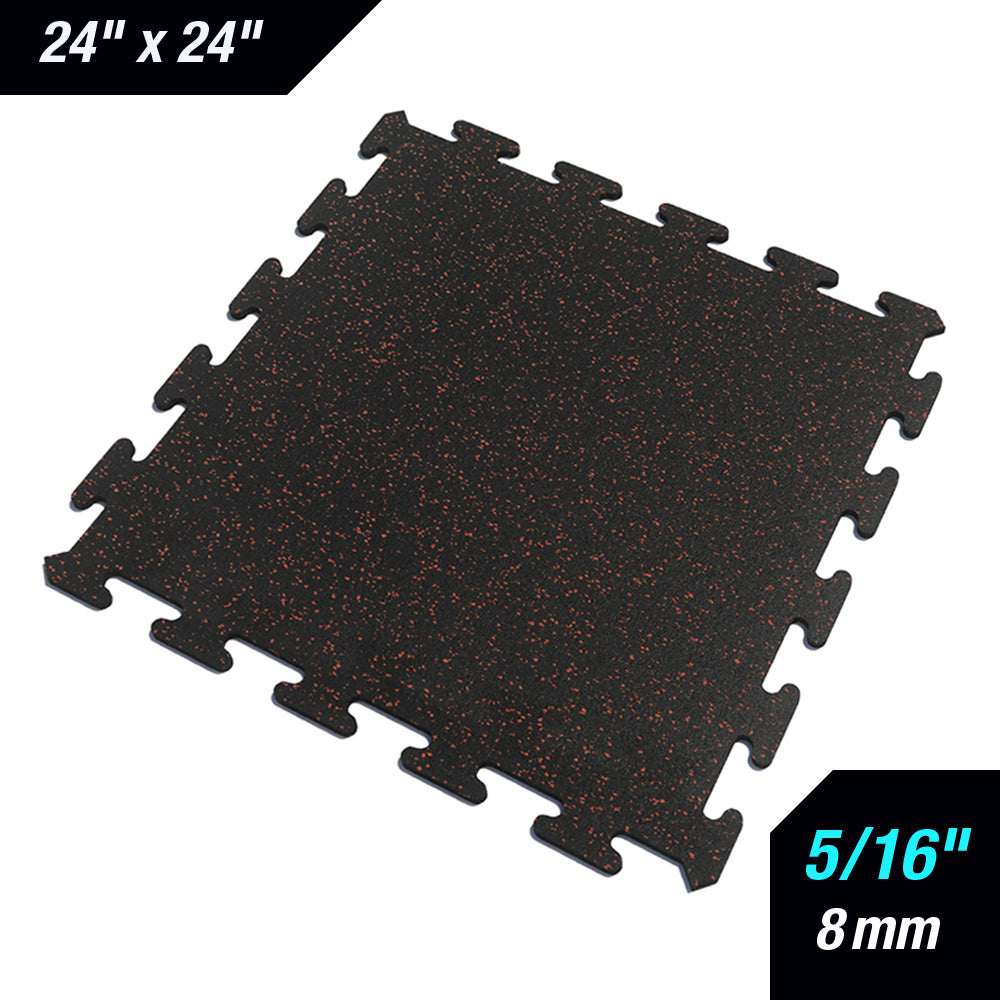 5/16" (8mm) Rubber Tiles - 24" x 24"