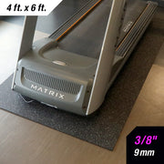 3/8 inch 9mm rubber gym mat 4 foot by 6 foot in gray top view