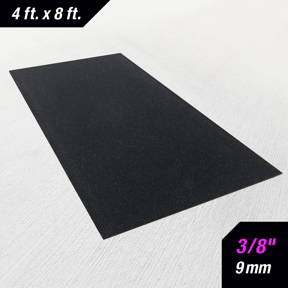 3/8" (9mm) Rubber Mats - 4' x 8'