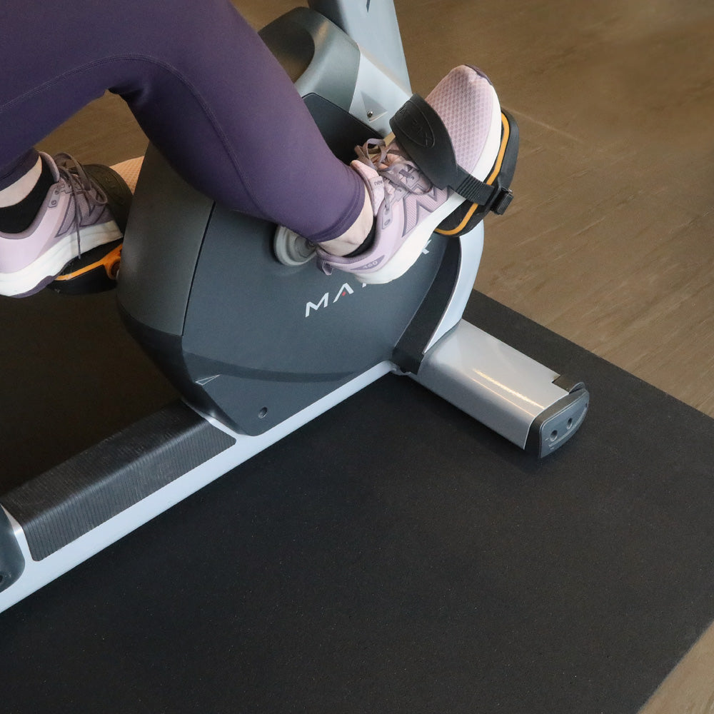 Exercise bike on a 1/2" Rubber Mat